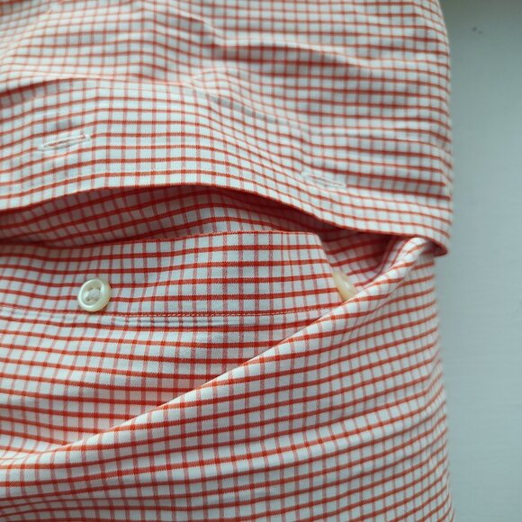 Ralph Lauren Blake Orange/White Long Sleeve Button Down Dress Shirt - Size XXL - Picture 5 of 5